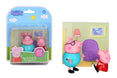 PEPPA PIG and Daddy Pig Twin Figure Fun Pack with Two Poseable Figures and a Scene Card, Preschool Toy for Girls and Boys Ages 3 Birthday Gift Toys for Kids