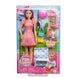 Barbie Doll Set with Clothes & Accessories, Pink Passport Paris Adventures, Includes Brunette Doll & Picnic Pieces