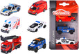 Majorette S.O.S Cars 3 Pack Diecast Set - Fire Brigade, Porsche Police & Mercedes Ambulance