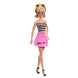 Barbie Fashionistas Doll #213, Blonde with Striped Top Wearing Removable Pink Skirt & Sunglasses, 65th Anniversary Collectible Toy