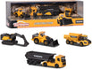 Majorette Volvo Construction Vehicle Gift Set - Die-Cast Metal Excavator, Loader & Dump Truck Toy Set with Moving Parts