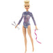 Barbie Rhythmic Gymnast Doll with Blonde Hair, Metallic Leotard, Clubs & Ribbon
