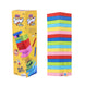 SKOODLE Quest Stackrr Colour Crash Tumbling Tower Tabletop Game With 54 Precision Wooden Blocks Of Premium Beachwood For Adults And Kids, 1 Or More Players