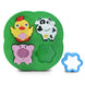 Simba ABC Farm Puzzle with with Interactive Farm Animals | Shapes of The Four rattles with Sound Best for 6 Months and Above Babies- Multicolor