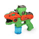 Knick Knack 2 in 1 Dinosaur Bubble Gun with Lights, Music & Flying Saucer Shooter