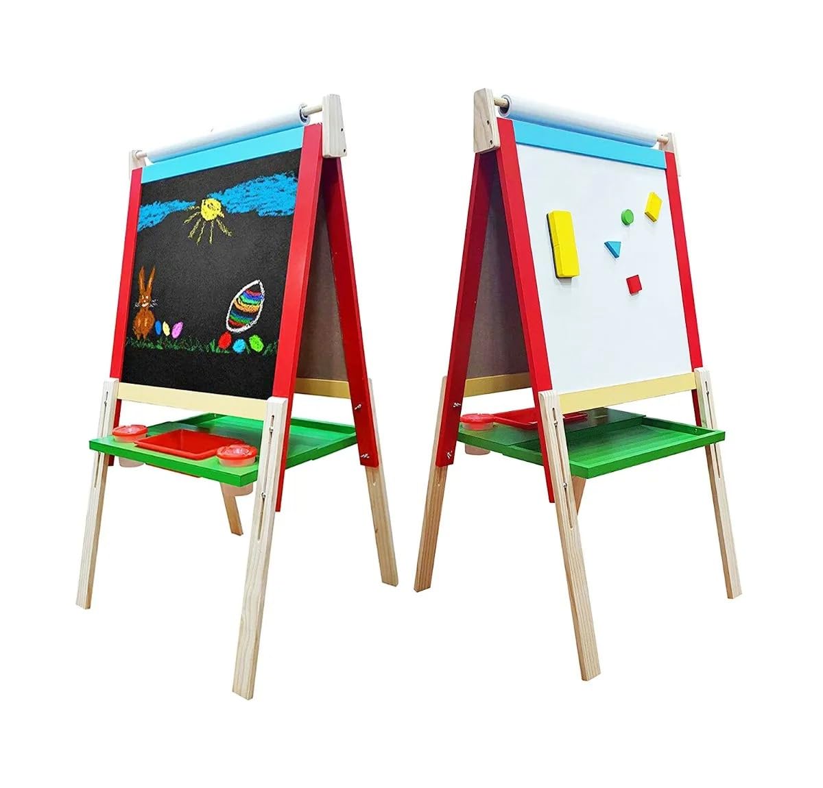 Onshine Children's Easel Color Wooden Multi-Functional Double-Sided Dr ...