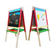 Onshine Children's Easel Color Wooden Multi-Functional Double-Sided Drawing Board Solid Wood Magnetic Children's Writing Board Game Easel for Kids