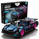 ThinkerPlace 1:18 DIY Blocks Pull-Back Car – Pink & Black | Buildable Construction Toy Car Kit | Friction-Powered Remote-Free Racing Vehicle for Kids