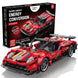 ThinkerPlace 1:18 DIY Blocks Pull-Back Car Red | Buildable Construction Toy Car Kit | Friction-Powered Remote-Free Racing Vehicle for Kids | Educational STEM Toy for Boys & Girls