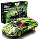 ThinkerPlace 1:18 DIY Blocks Pull-Back Car Green | Buildable Construction Toy Car Kit | Friction-Powered Remote-Free Racing Vehicle for Kids | Educational STEM Toy for Boys & Girls