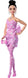 Barbie Deluxe Style Doll #11 in Pink Denim Dress with Printed Stars and Matching Tights Black Hair Tied High Knot JJN71