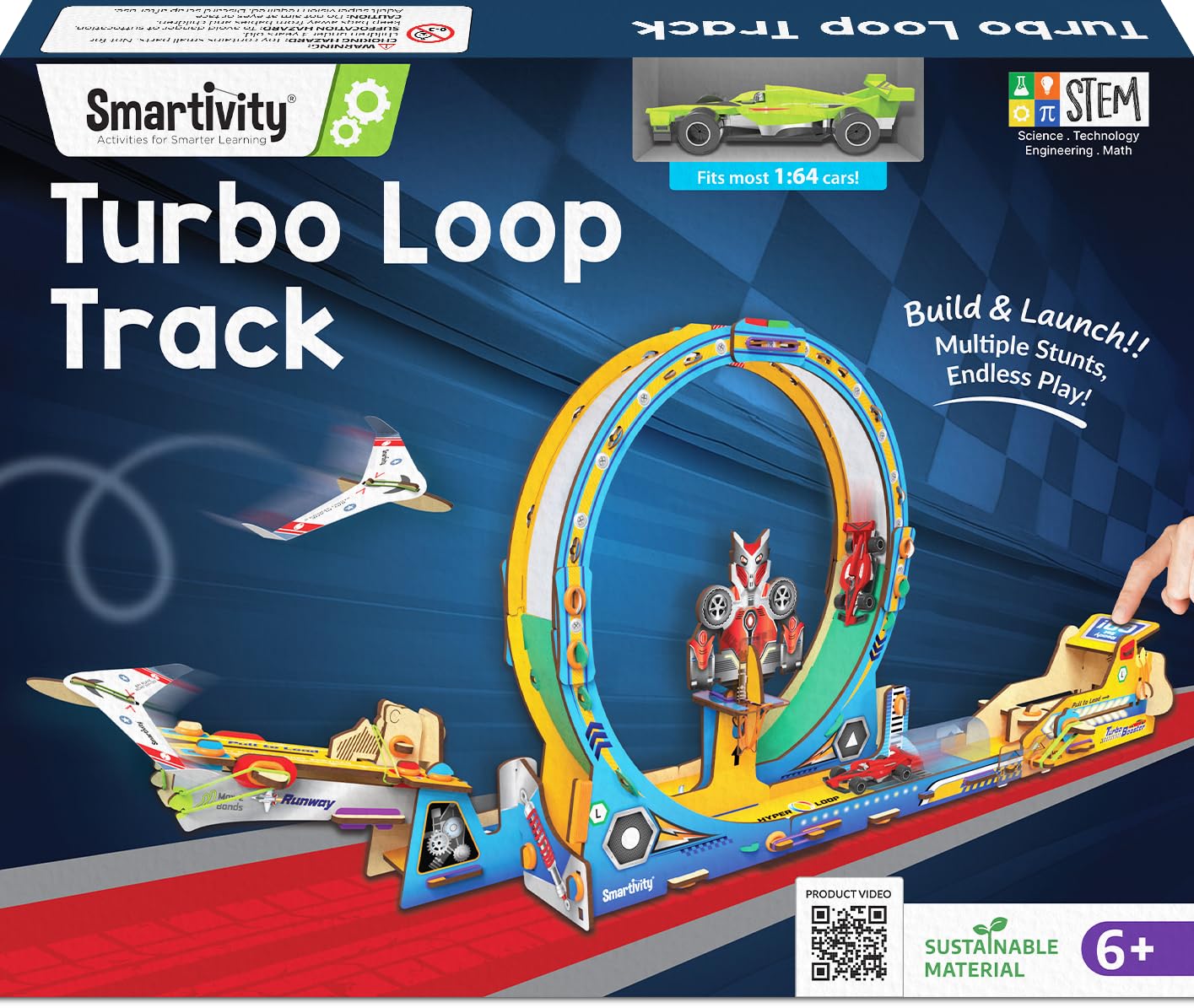 Smartivity High-Speed Race Car Track with Loop for Kids 6-12 Years | 3 ...