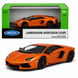Welly Lamborghini Aventador Coupe 1:64 Scale Car (Orange)