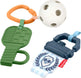 Fisher-Price Baby Toys Mini Me Moments Let’s Play Pickleball Set, 3 Sports-Themed Sensory Activities for Newborns Ages 3+ Months