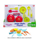 Giggles Funskool Giggles Junior Chef's Playset - Colourful Pretend and Play Cooking Set, Role Play, Toy for Kids, 3 Years and Above, Preshool Toys, 10 Piece Set, Multicolour