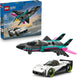 LEGO City 60489 Jet vs. Car Building Toy Set