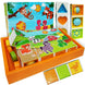 Simba ABC Magic Cube Educational Puzzle for Kids | 3D Jigsaw Puzzle Animal Printed Blocks with Activity Games