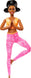 Barbie Made to Move Fashion Doll with Black Hair Wearing Removable Yellow Sports Top & Pink Yoga Pants, 22 Bendable “Joints”