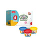 Funskool Fundough Double Decker, 4 tubs of Dough, 75 grams each, Toys for Kids, Shaping, Sculpting, 3 Years and Above, Multicolour