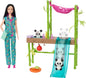 Barbie Panda Care & Rescue Doll Playset with 20+ Accessories