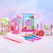 Whimsy Beauty 13-Piece Safe & Organic Unicorn Travel Beauty Kit for Girls, Preteens & Teens | Water-Washable Makeup Set with Lip Balm, Lip Cheek Tint, Lip Gloss, Eye Glitter, Nail Polish & Brushes