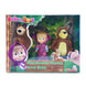 Masha and the Bear 12 Cm Toy Doll | Famous Cartoon | Ideal Gift Set for Girls Kids (Masha with Bear - Purple)