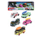 Majorette Volkswagen 5 Pieces Gift Pack | 5 Metal Cars, 7.5 cm | Freewheel, Suspension & Accessories | Beetle, T1 Bus & 2 Exclusive Models | Retro Designs | Licensed | for Collectors