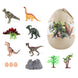 Knick Knack Animal Plastic Toy Figure Set with Map | Collectible Animals Figures with Storage Egg for Kids 3+ Years (Dinosaur 13 pcs)