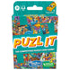Hasbro Gaming Puzl It Game,Competitive Puzzle Card for Ages 7 and Up, Kids,Family for 2 to 6 Players, Pizza Party Theme, Puzzle Games