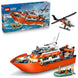 LEGO City Coast Guard Rescue Boat & Helicopter - Pretend Play Set - Floating Boat Toys - 60504