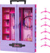 Barbie Fashionistas Ultimate Closet Playset with Translucent Doors, Fold-Out Rack & 6 Hangers | Doll Storage & Accessories Organizer