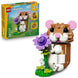 LEGO Creator 3 in 1 Cute Hamster with a Flower - Toy Rebuilds into Hedgehog or Eagle - 31376