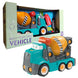 Thinkerplace 2-in-1 Electric Detachable Cement Mix Truck Toy | DIY Build & Play Construction Vehicle