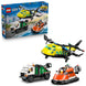 LEGO City Airplane, Service Truck & Hovercraft Remix - Emergency Vehicles Toy Building Set - 60505