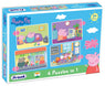 Frank Peppa Pig - Set of 4 Jigsaw Puzzles for Kids Above 3 Years