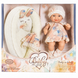 Baby So Lovely Soft Baby Doll with Plush Bunny Bed & Floral Outfit