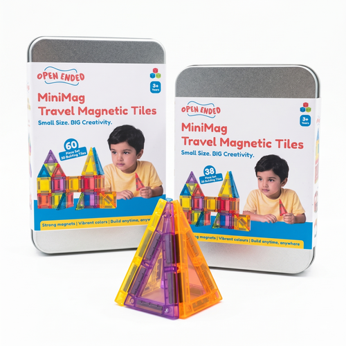 Open Ended MiniMag Travel Magentic Tiles (60 piece)